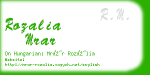 rozalia mrar business card